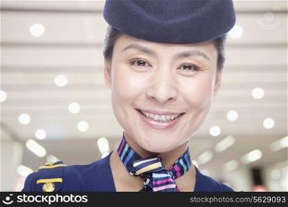 Portrait of air stewardess