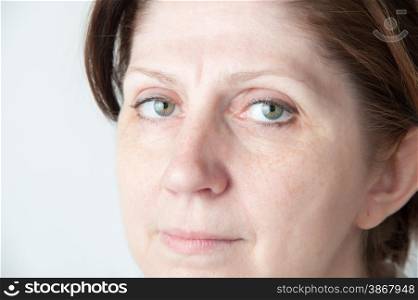 Portrait of an adult woman. Natural beauty. Closeup.. Portrait of an adult woman.