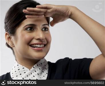 Portrait of an air hostess