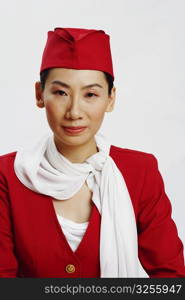 Portrait of an air stewardess