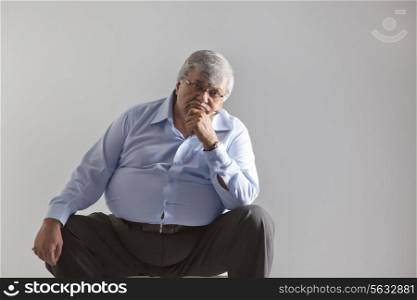 Portrait of an obese old man