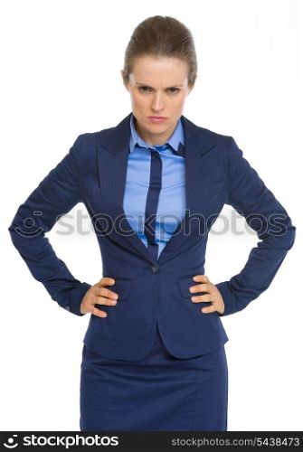 Portrait of angry business woman