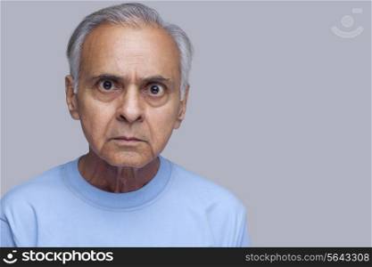Portrait of angry old man