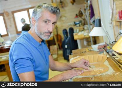 Portrait of artisan at work