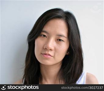 Portrait of Asian Girl isolated on white background, Chinese per. Portrait of Asian Girl isolated on white background, Chinese person. Portrait of Asian Girl isolated on white background, Chinese person