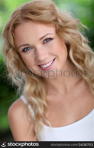 Portrait of attractive blond woman