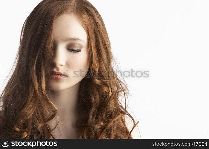 Portrait Of Attractive Teenage Girl In Studio