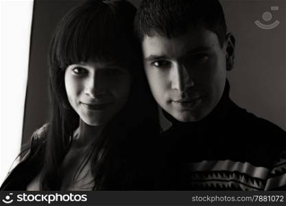 portrait of attractive young couple. indoor shot