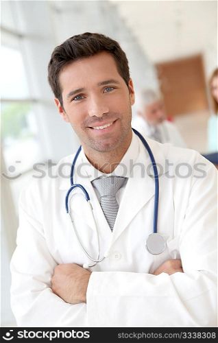 Portrait of attractive young doctor