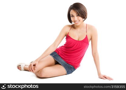 Portrait of Attractive Young Woman in a studio