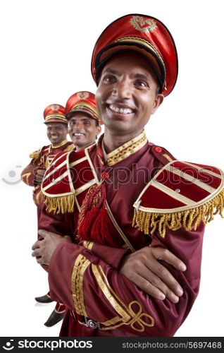 Portrait of bandwalas smiling