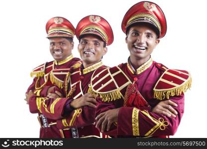 Portrait of bandwalas smiling