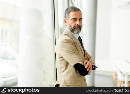 Portrait of bearded handsome middle-aged businessman