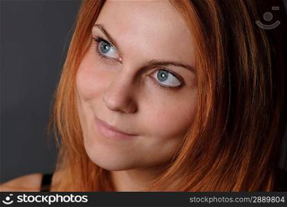 portrait of beatiful girl with red hair