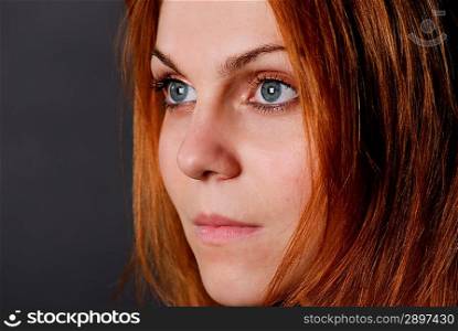 portrait of beatiful girl with red hair