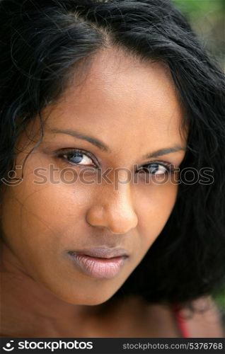 portrait of beautiful Afro-American woman