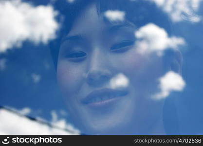 Portrait of beautiful asian young woman