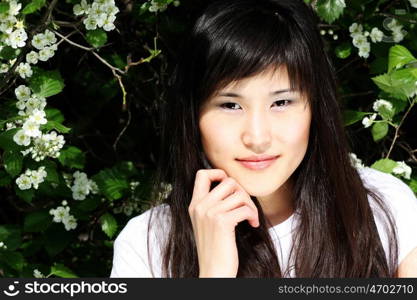 Portrait of beautiful asian young woman