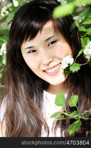 Portrait of beautiful asian young woman