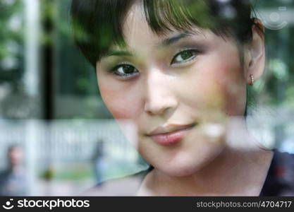 Portrait of beautiful asian young woman