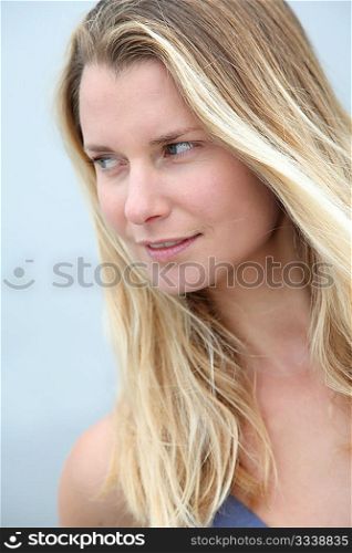 Portrait of beautiful blond woman