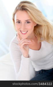 Portrait of beautiful blond woman