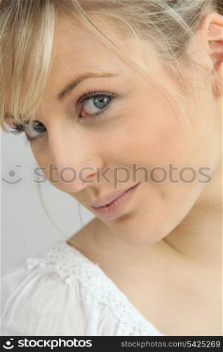 portrait of beautiful blond woman