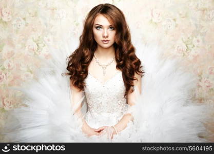 Portrait of beautiful bride. Wedding dress. Wedding photo