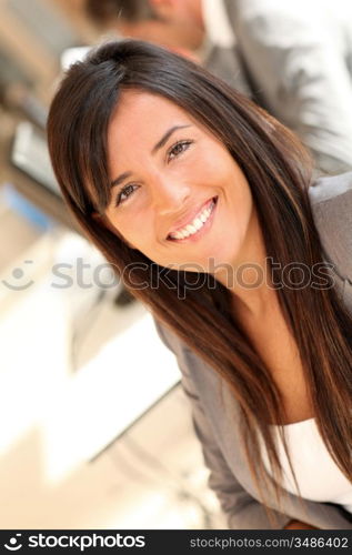 Portrait of beautiful businesswoman at work