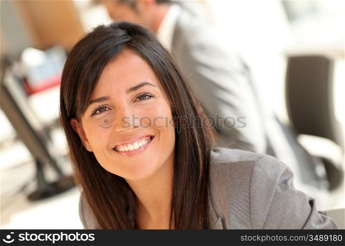 Portrait of beautiful businesswoman at work