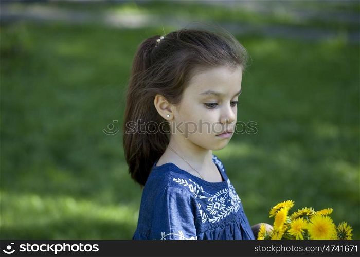 Portrait of beautiful little girl, close up