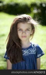 Portrait of beautiful little girl, close up