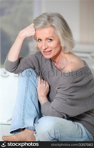 Portrait of beautiful senior woman