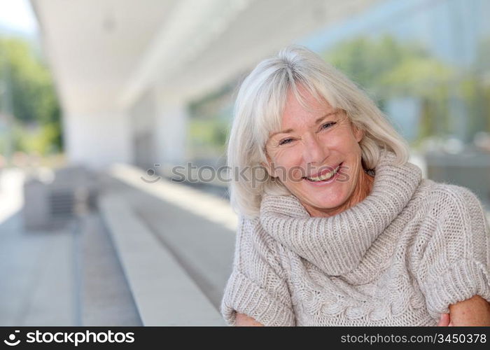 Portrait of beautiful senior woman