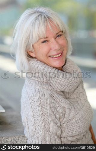 Portrait of beautiful senior woman