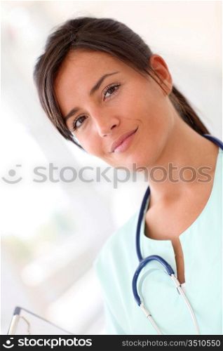 Portrait of beautiful smiling nurse