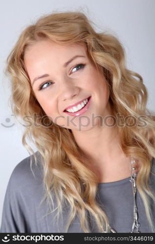 Portrait of beautiful smiling woman