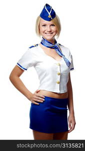 Portrait of beautiful stewardess