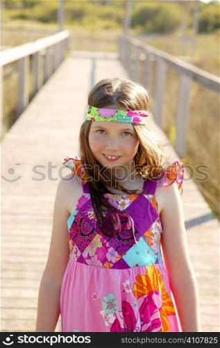 Portrait of beautiful teen girl outdoors in summertime