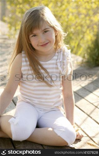 Portrait of beautiful teen girl outdoors in summertime