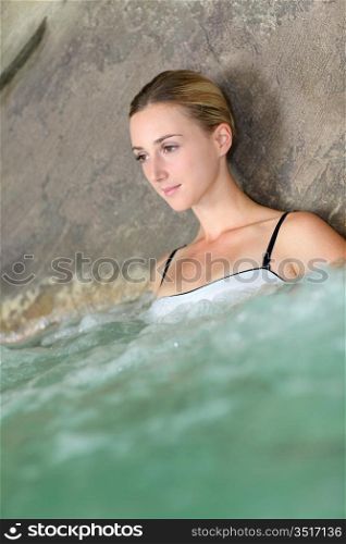 Portrait of beautiful woman in spa treatment
