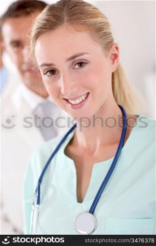 Portrait of beautiful young nurse
