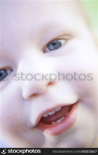 Portrait of Blue Eyed Baby