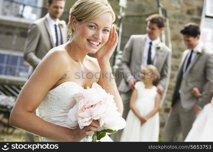 Portrait Of Bride At Wedding