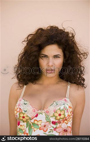 Portrait of brunette young woman