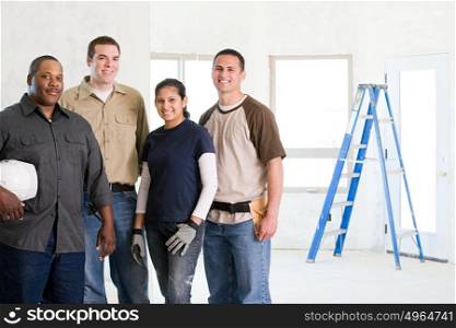 Portrait of builders