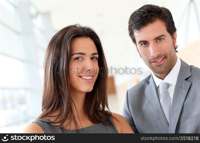 Portrait of business partners looking at camera