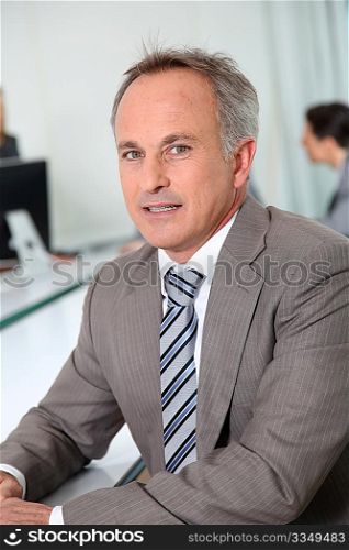 Portrait of businessman in office