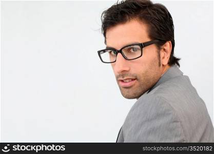 Portrait of businessman with eyeglasses