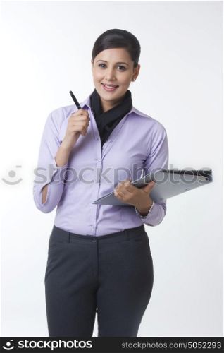 Portrait of businesswoman smiling